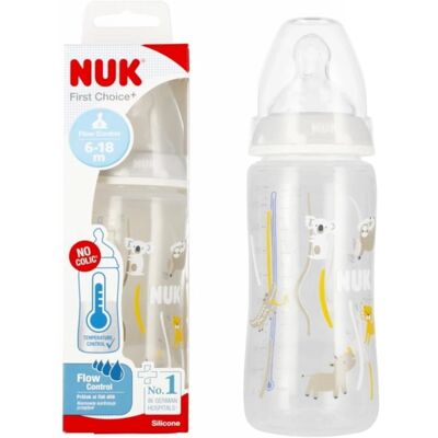 Butelka Antykolkowa Z Czujnikiem First Choice + 300 Ml Zwierzęta 6-18 M Nuk Butelka Antykolkowa Z Czujnikiem First Choice + 300 Ml Zwierzęta 6-18 M Nuk
