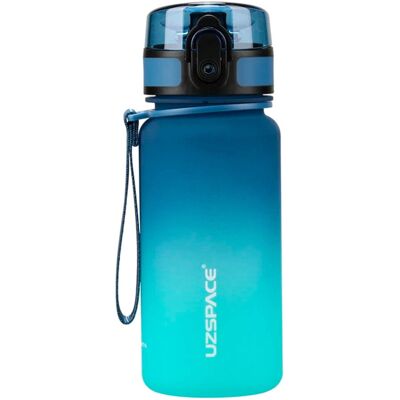 UZSPACE Butelka na wodę dla dzieci z tritanu 350ml niebiesko-turkusowa UZSPACE Butelka na wodę dla dzieci z tritanu 350ml niebiesko-turkusowa