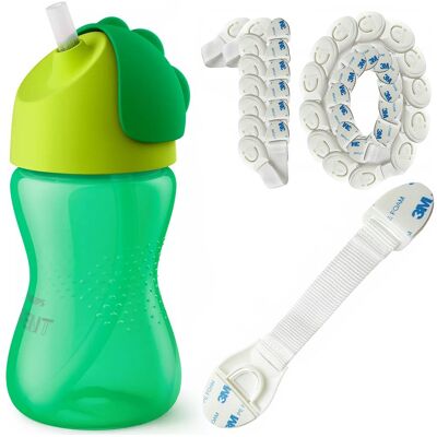 Butelka Philips Avent SCF798/01 12m+ green + zabezpieczenie 10 szt Butelka Philips Avent SCF798/01 12m+ green + zabezpieczenie 10 szt