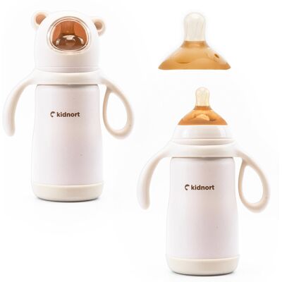 Kidnort Butelka Termos Paere 270ml Różowa 6M+ Antykolkowa Stal BPA FREE Kidnort Butelka Termos Paere 270ml Różowa 6M+ Antykolkowa Stal BPA FREE