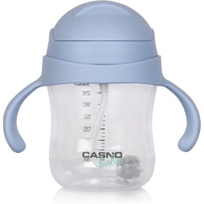 Butelka tritanowa dla dzieci Casno Baby DIZZY 240 ml Light Blue Butelka tritanowa dla dzieci Casno Baby DIZZY 240 ml Light Blue