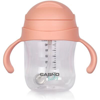 Butelka tritanowa dla dzieci Casno Baby DIZZY 240 ml Light Pink Butelka tritanowa dla dzieci Casno Baby DIZZY 240 ml Light Pink