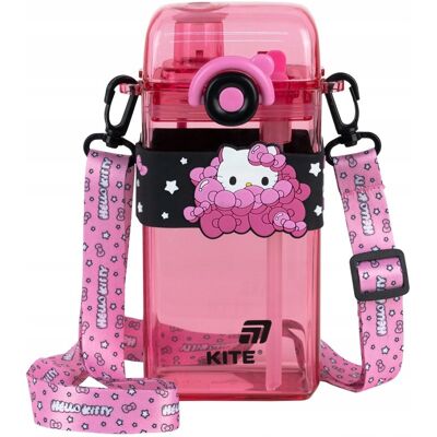 Butelka z tritanu z paskiem regulowanym dziewczęca 500 ml Hello Kitty Kite Butelka z tritanu z paskiem regulowanym dziewczęca 500 ml Hello Kitty Kite
