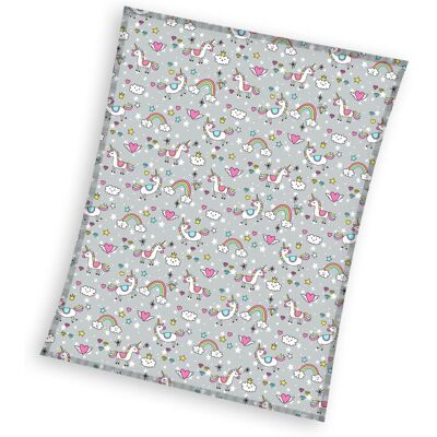 Carbotex, Koc Flanelowy, Wzór Jednorożce, 130x170 Cm Carbotex, Koc Flanelowy, Wzór Jednorożce, 130x170 Cm