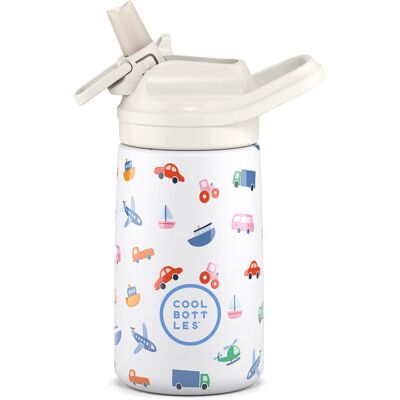 Cool Bottles Butelka termiczna Kiddies 350 ml Little Wheels Cool Bottles Butelka termiczna Kiddies 350 ml Little Wheels
