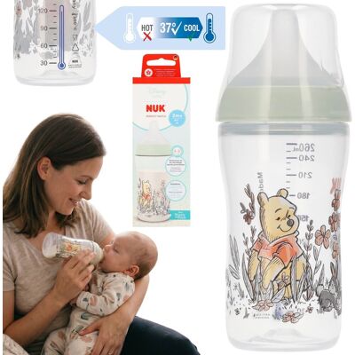 sarcia.eu DISNEY Kubuś Puchatek BEZPIECZNA butelka do karmienia NUK, ANTYKOLKOWA, silikonowy smoczek 260ml 3m+ sarcia.eu DISNEY Kubuś Puchatek BEZPIECZNA butelka do karmienia NUK, ANTYKOLKOWA, silikonowy smoczek 260ml 3m+