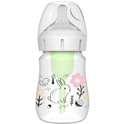 DR BROWN'S Options+ - antykolkowa, szeroka butelka 150 ml (0 m+) Las DR BROWN'S Options+ - antykolkowa, szeroka butelka 150 ml (0 m+) Las