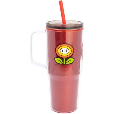 Stor Duży Kubek ze Słomką i Uchwytem SUPER MARIO Bidon XXL 860ml Bez BPA Stor Duży Kubek ze Słomką i Uchwytem SUPER MARIO Bidon XXL 860ml Bez BPA
