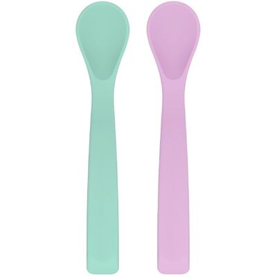 ECO Viking Blw Flexi Spoon Lavender + Mint Silikonowe Łyżeczki 2 Szt ECO Viking Blw Flexi Spoon Lavender + Mint Silikonowe Łyżeczki 2 Szt