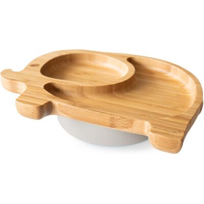 Eco Rascals - Elephant Shaped Bamboo - Szary - Ssanie - Talerz Eco Rascals - Elephant Shaped Bamboo - Szary - Ssanie - Talerz