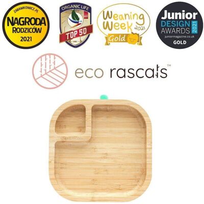 Ecorascals Talerzyk Bambusowy Baby Z Przyssawką Ecorascals Talerzyk Bambusowy Baby Z Przyssawką