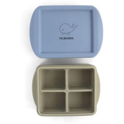 Filibabba Silikonowy pojemnik do mrożenia posiłków 2pack Ocean Mix Filibabba Silikonowy pojemnik do mrożenia posiłków 2pack Ocean Mix