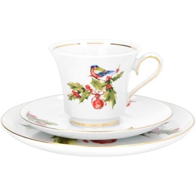 Polskie Fabryki Porcelany Ćmielów i Chodzież Garnitur śniadaniowy dla 1 osoby 3 el. Margaret Gile BN04 Polskie Fabryki Porcelany Ćmielów i Chodzież Garnitur śniadaniowy dla 1 osoby 3 el. Margaret Gile BN04