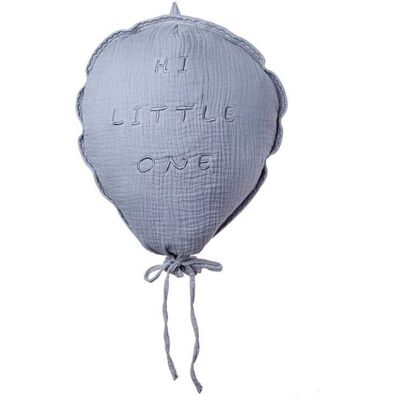 Hi Little One poduszka dekoracyjna do pokoiku BIO muślin BALOON Grey Hi Little One poduszka dekoracyjna do pokoiku BIO muślin BALOON Grey