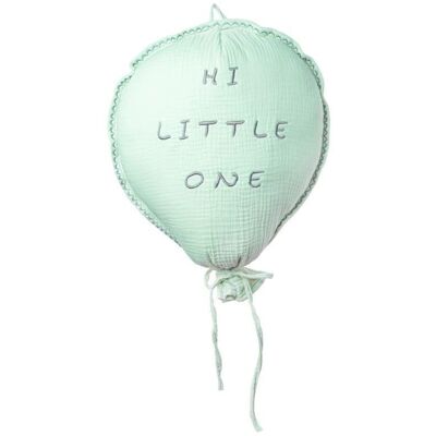 Hi Little One poduszka dekoracyjna do pokoiku BIO muślin BALOON Mint Hi Little One poduszka dekoracyjna do pokoiku BIO muślin BALOON Mint