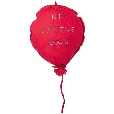 Hi Little One poduszka dekoracyjna do pokoiku BIO muślin BALOON Strawberry Hi Little One poduszka dekoracyjna do pokoiku BIO muślin BALOON Strawberry