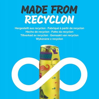 Ion8 Szczelna Smukła Butelka 500 ml Żółta Dinozaur Ion8 Szczelna Smukła Butelka 500 ml Żółta Dinozaur