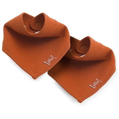 Jollein - 2 Śliniaki Bandany Brick Velvet Rust Jollein - 2 Śliniaki Bandany Brick Velvet Rust
