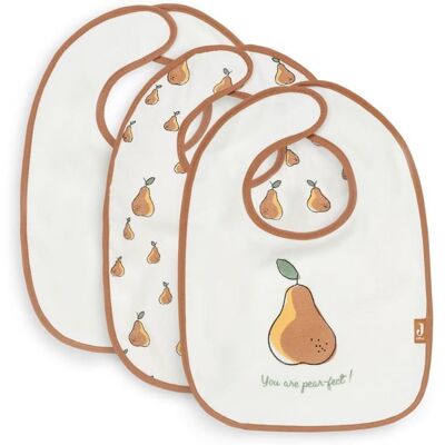 Jollein - 3 Śliniaczki Wodoodporne Pear Jollein - 3 Śliniaczki Wodoodporne Pear