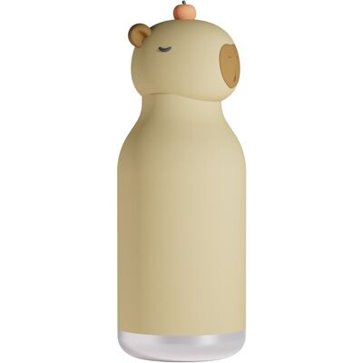 Kapibara Mochi - Butelka Termiczna 460 ml ze Słomką z Motywem Kapibary - Beżowa Bestie Bottle - Asobu Kapibara Mochi - Butelka Termiczna 460 ml ze Słomką z Motywem Kapibary - Beżowa Bestie Bottle - Asobu