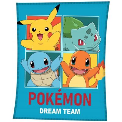 Carbotex Koc Pokemon 130x160 Flanelowy Pikachu Bulbasaur Squirtle Charmander Carbotex Koc Pokemon 130x160 Flanelowy Pikachu Bulbasaur Squirtle Charmander
