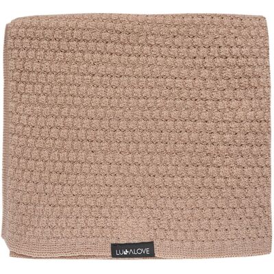 Kocyk Wełniany Otulacz Z Wełny Merino Premium Karmelowy Beż 90x100, Lullalove Kocyk Wełniany Otulacz Z Wełny Merino Premium Karmelowy Beż 90x100, Lullalove