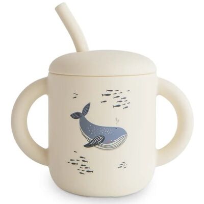 Mushie Kubek dziecięcy - Silikon 175ml - Wyjmowana pokrywka - Miękka słomka Mushie Kubek dziecięcy - Silikon 175ml - Wyjmowana pokrywka - Miękka słomka