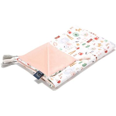 La Millou Lekki Kocyk- L - French Riviera Girl - Powder Pink Velvet La Millou Lekki Kocyk- L - French Riviera Girl - Powder Pink Velvet