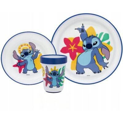 Stor Lilo I Stitch Zestaw Śniadaniowy Stich Talerz Miska Kubek Antypoślizgowe Stor Lilo I Stitch Zestaw Śniadaniowy Stich Talerz Miska Kubek Antypoślizgowe