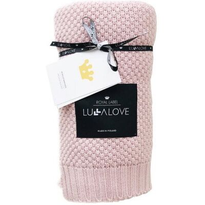Lullalove, Kocyk Bambusowy, Tkany, Makaronik, Pudrowy Róż Lullalove, Kocyk Bambusowy, Tkany, Makaronik, Pudrowy Róż