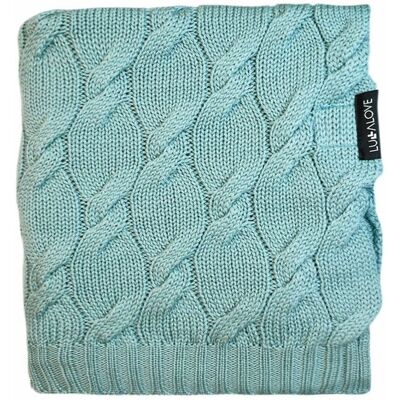 Lullalove, Kocyk Z Wełny Merino, Szałwia, Premium, 80x100 Cm Lullalove, Kocyk Z Wełny Merino, Szałwia, Premium, 80x100 Cm