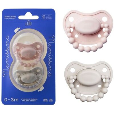 Inny producent LUU - Smoczki pozycjonujące, VELVET BLUSH + DUNE DELIGHT 3-6 m Inny producent LUU - Smoczki pozycjonujące, VELVET BLUSH + DUNE DELIGHT 3-6 m