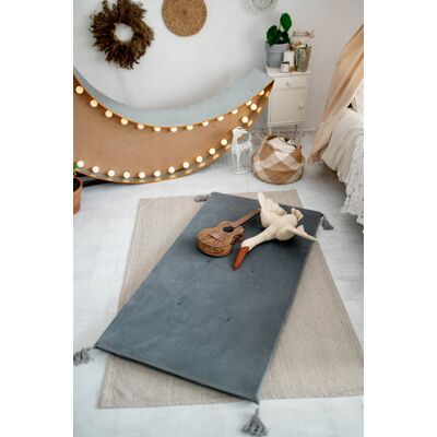 home&baby Mata Piankowa Do Zabawy Dla Dzieci Velvet Frędzle Szary home&baby Mata Piankowa Do Zabawy Dla Dzieci Velvet Frędzle Szary