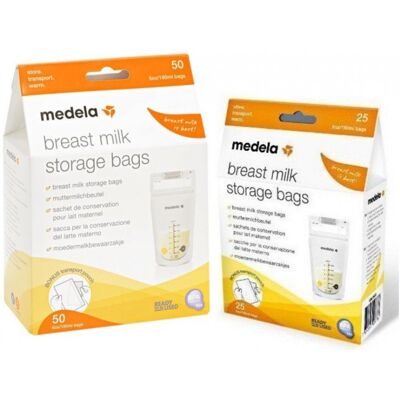 Worki do przechowywania Medela - 50 szt. - 180 ml - Uniwersalny rozmiar - Akcesoria do karmienia piersią Worki do przechowywania Medela - 50 szt. - 180 ml - Uniwersalny rozmiar - Akcesoria do karmienia piersią