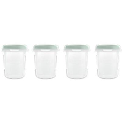 Miniland, Pojemniki hermetycznie zamykane na żywność Dolce 4x250 ml - Miętowe Miniland, Pojemniki hermetycznie zamykane na żywność Dolce 4x250 ml - Miętowe