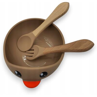 #COOL_ITEMS Miseczka z przyssawką silikonowa dla dziecka na przekąski łyżka widelec BLW #COOL_ITEMS Miseczka z przyssawką silikonowa dla dziecka na przekąski łyżka widelec BLW