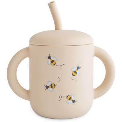 Mushie Kubek ze słomką 175 ml Bees Mushie Kubek ze słomką 175 ml Bees