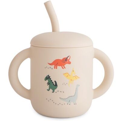 Mushie Kubek ze słomką 175 ml Dino Mushie Kubek ze słomką 175 ml Dino