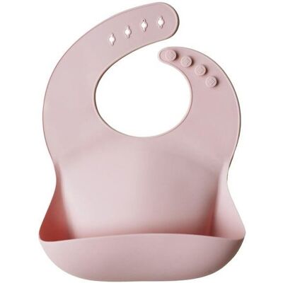 Mushie Silikonowy Śliniak Z Kieszonką Blush Mushie Silikonowy Śliniak Z Kieszonką Blush