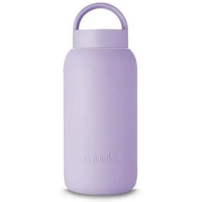 MUUKI Szklana butelka na wodę motywacyjna 720 ml Pastel Lilac MUUKI Szklana butelka na wodę motywacyjna 720 ml Pastel Lilac
