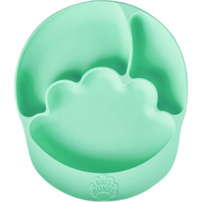 Nana's Manners GREEN Talerz silikonowy z przyssawką Nana's Manners GREEN Talerz silikonowy z przyssawką