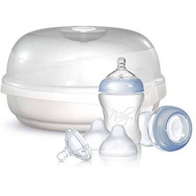 Nuby IDVP50 Sterylizator mikrofalowy z 2 butelkami Nuby IDVP50 Sterylizator mikrofalowy z 2 butelkami