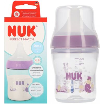 NUK Butelka 150 ml silikonowy smoczek Hippo 10215410 NUK Butelka 150 ml silikonowy smoczek Hippo 10215410