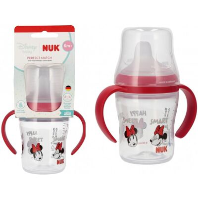 NUK Butelka 150 ml z uchwytem 6m Minnie czerwona 102153991 NUK Butelka 150 ml z uchwytem 6m Minnie czerwona 102153991