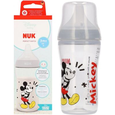 NUK Butelka PP 260ml Perfect Match silikonowy smoczek M Miki 10216337 NUK Butelka PP 260ml Perfect Match silikonowy smoczek M Miki 10216337