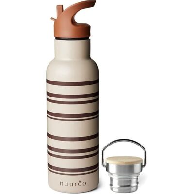 Nuuroo - Butelka Ze Stali Nierdzewnej Typu 18/8 Stripe Cobblestone Poj. 500 Ml Nuuroo - Butelka Ze Stali Nierdzewnej Typu 18/8 Stripe Cobblestone Poj. 500 Ml