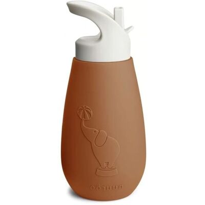 Nuuroo silikonowy bidon ze słomką dla niemowlaka PAX Caramel Cafe poj 350 ml Nuuroo silikonowy bidon ze słomką dla niemowlaka PAX Caramel Cafe poj 350 ml
