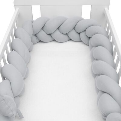 Inny producent Ochraniacz Do Łóżeczka Warkocz Muślinowy New Baby Jasny Szary Inny producent Ochraniacz Do Łóżeczka Warkocz Muślinowy New Baby Jasny Szary