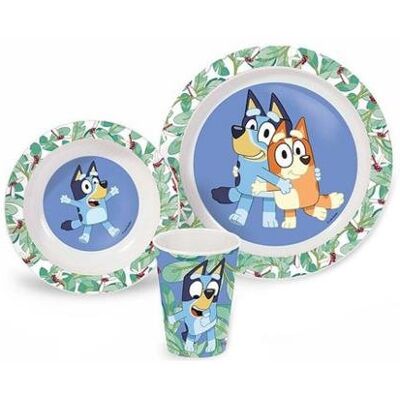 Stor Oryginalny zestaw 3 naczyń obiadowych BLUEY Stor Oryginalny zestaw 3 naczyń obiadowych BLUEY