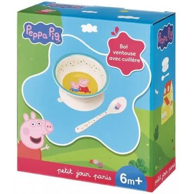 Petit Jour Paris Miseczka Dla Dzieci Z Przyssawką I Łyżką Świnka Peppa Petit Jour Paris Miseczka Dla Dzieci Z Przyssawką I Łyżką Świnka Peppa
